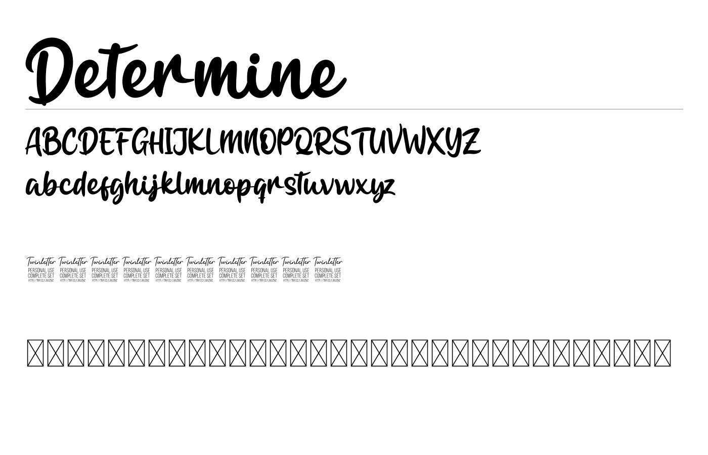 Determine Font preview