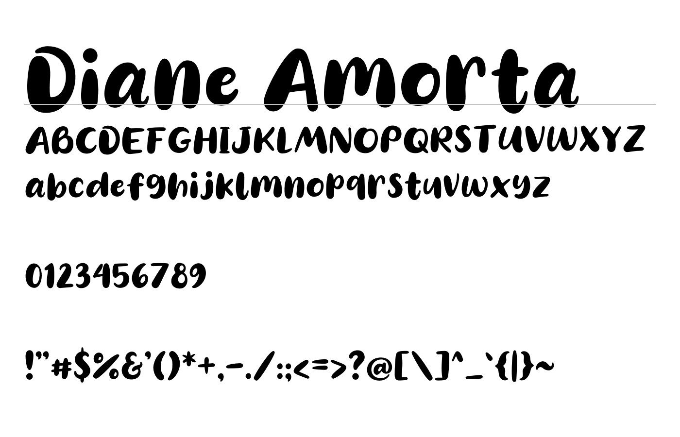 Diane Amorta Font preview