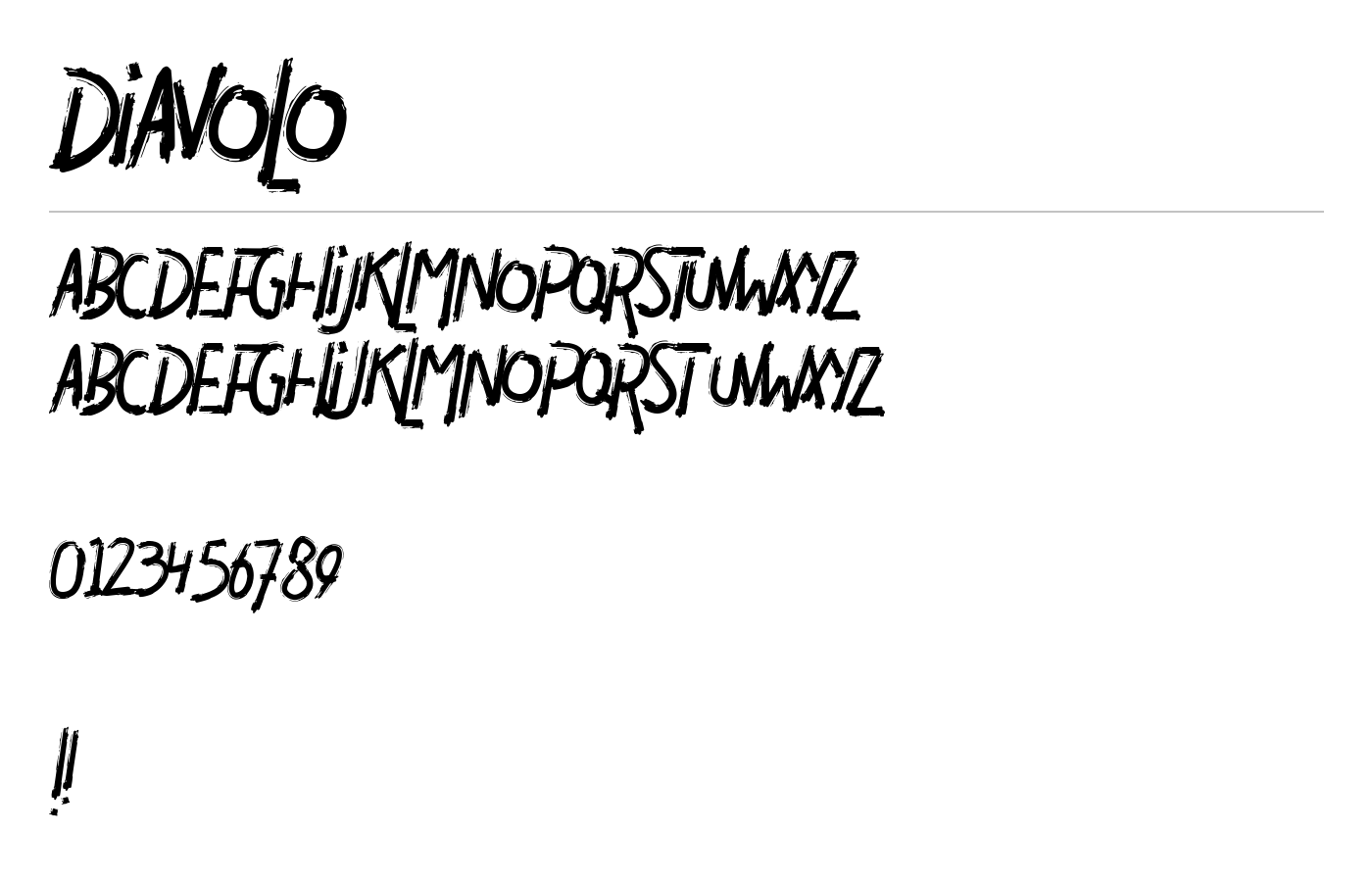 Diavolo Font preview