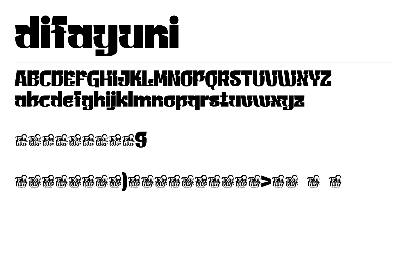 Difayuni Font preview