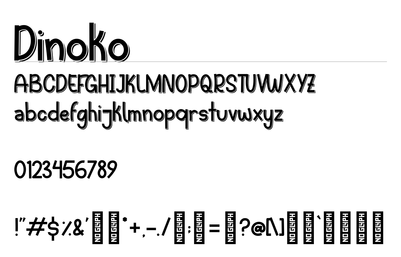 Dinoko Font preview