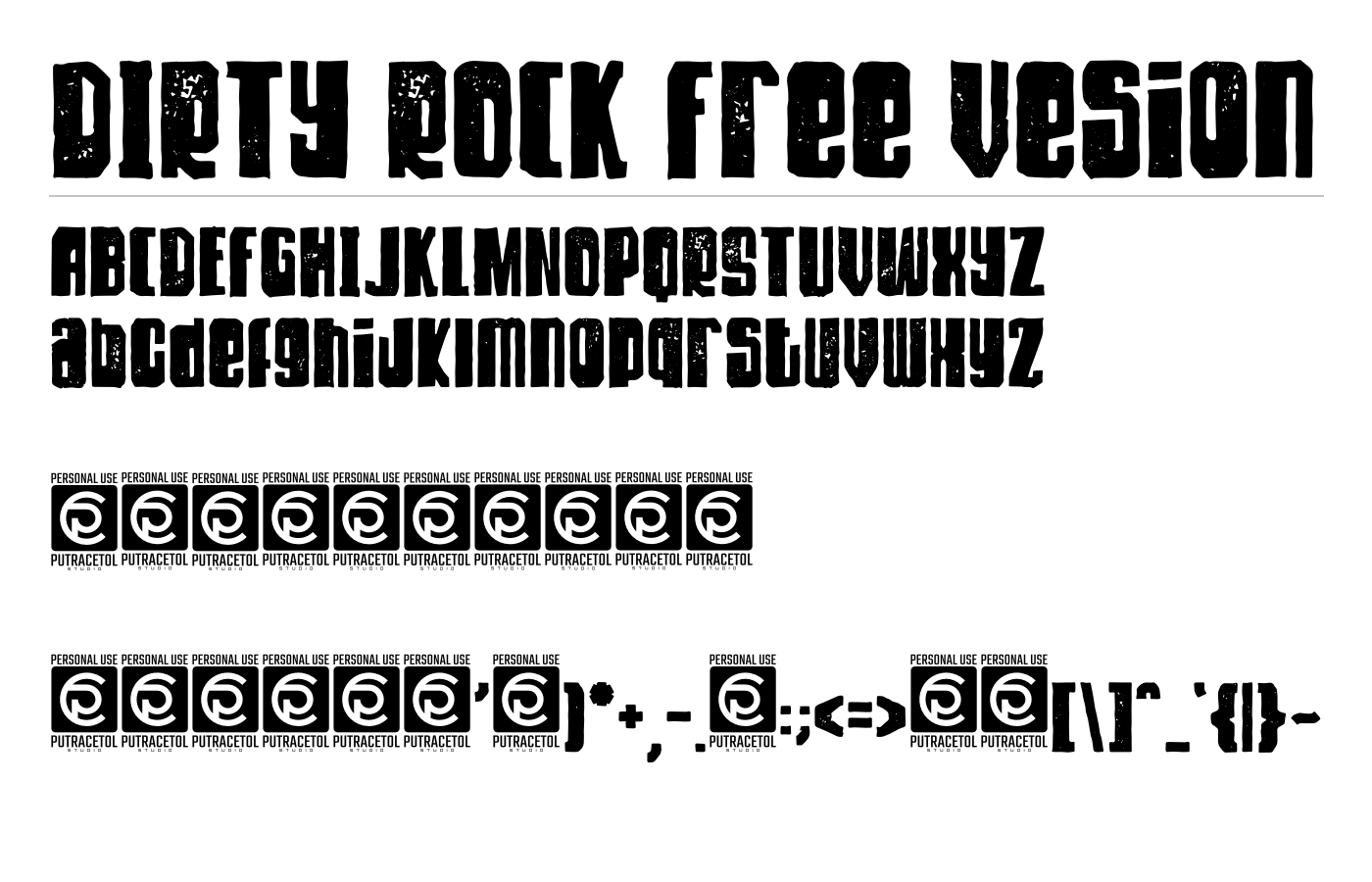 Dirty Rock Font preview