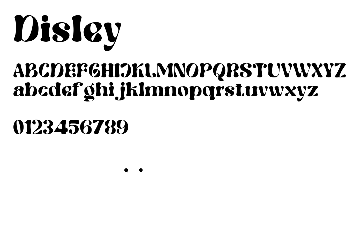Disley Font preview