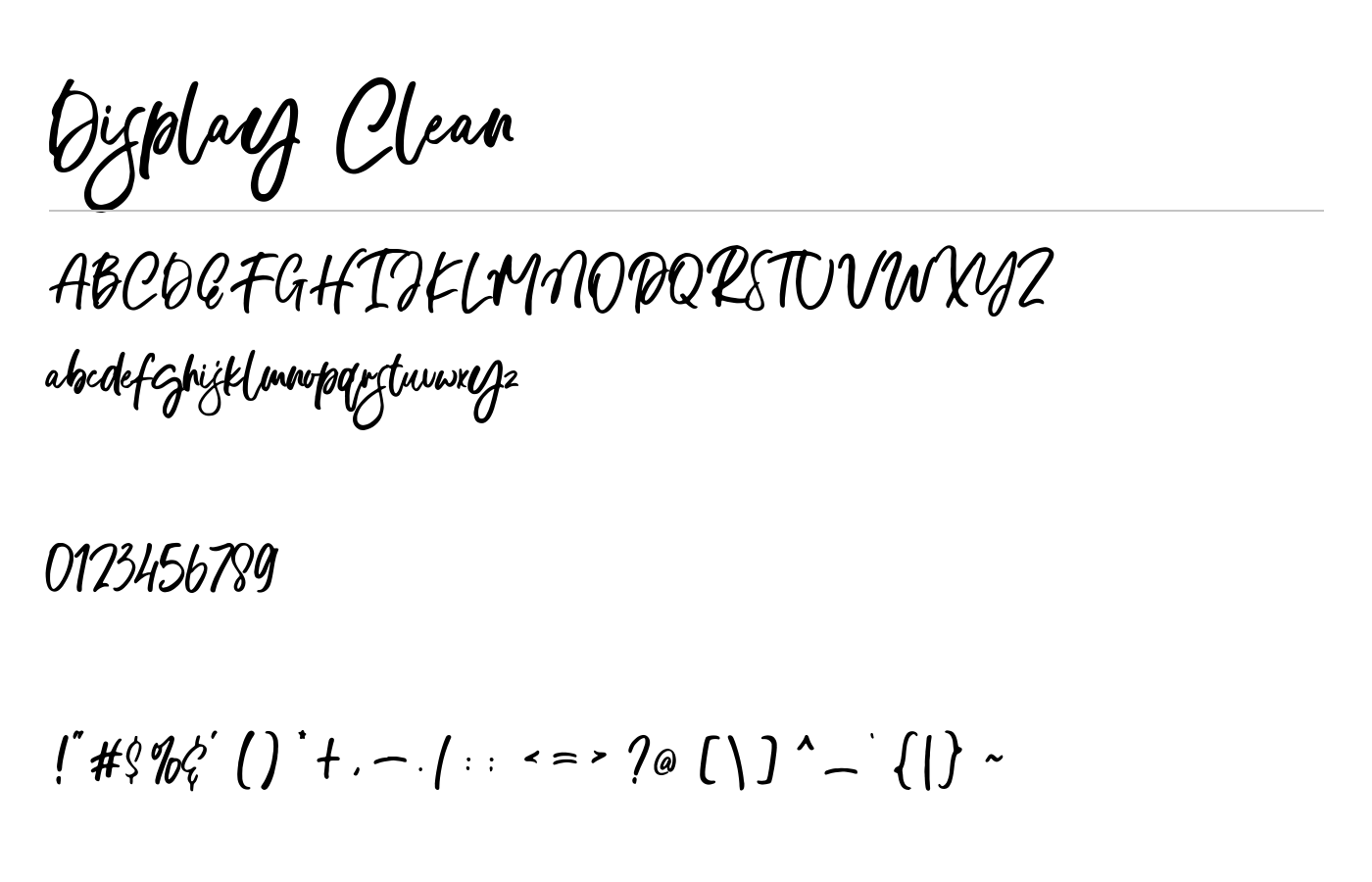 Display Signature Brush Font preview