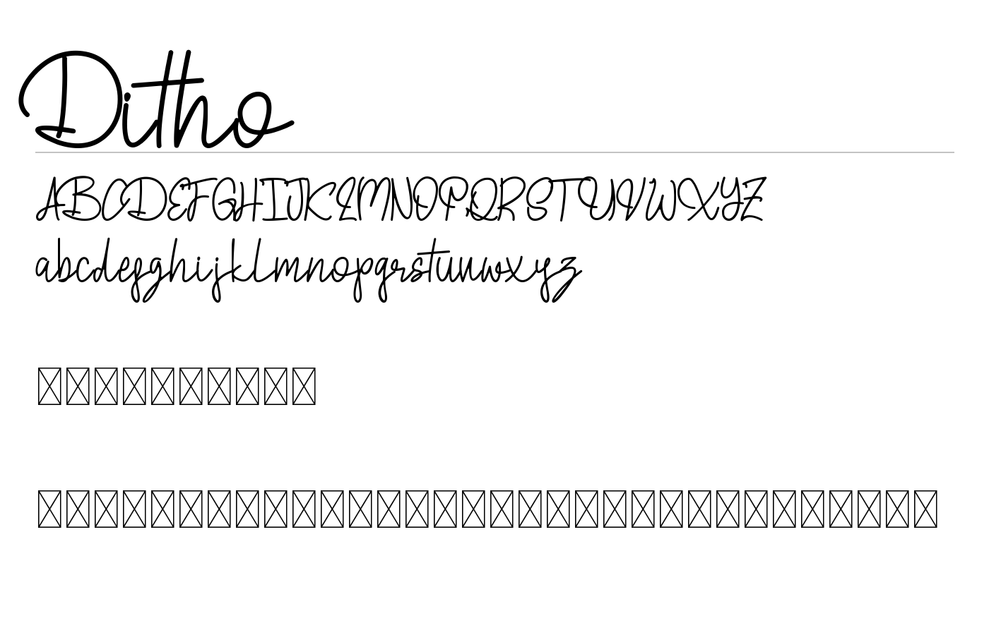 Ditho Font preview