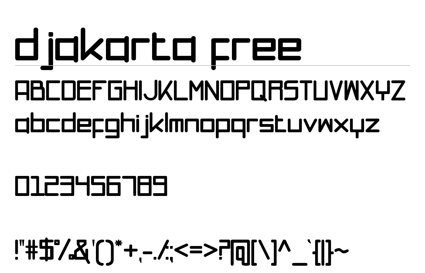 Murisa Djakarta Font preview