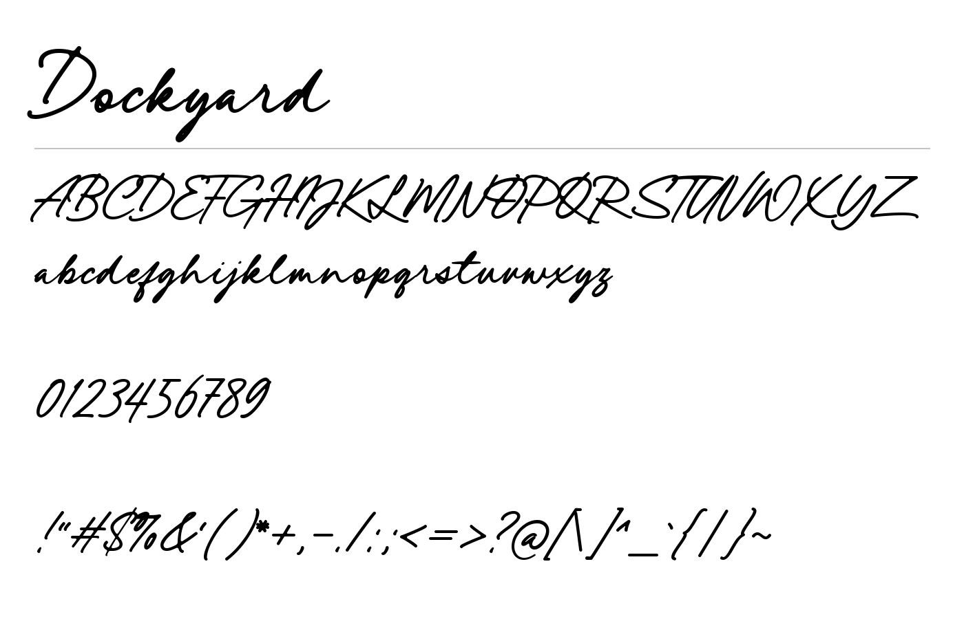 Dockyard Font preview