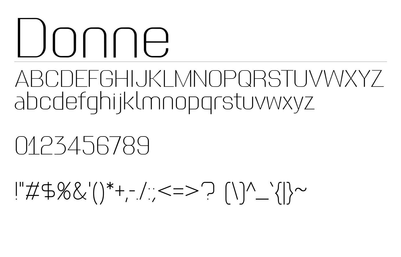 Donne Font preview