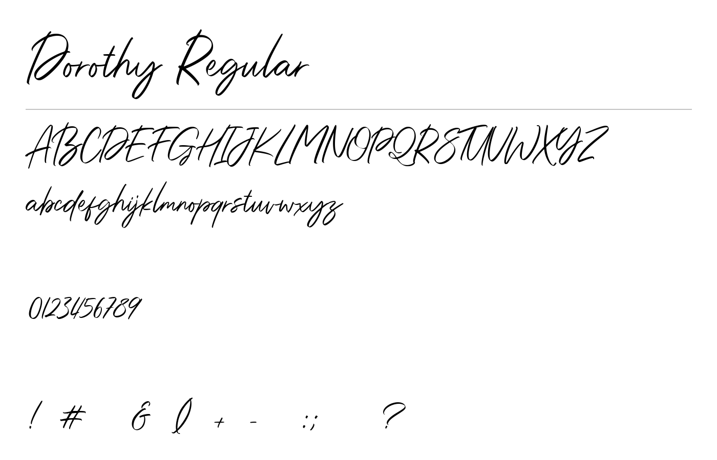 Dorothy Font preview