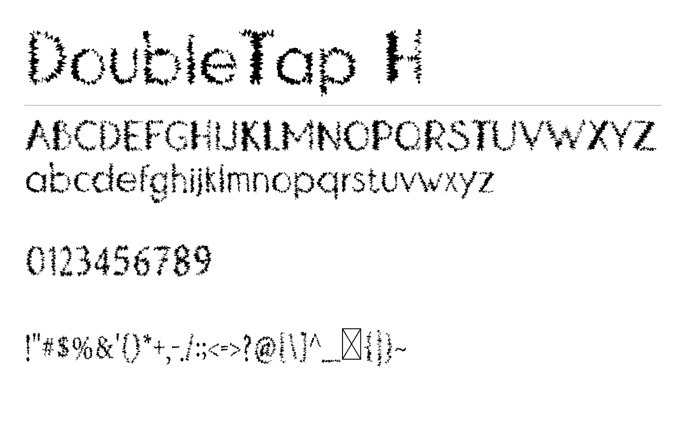 Double Tap Font preview