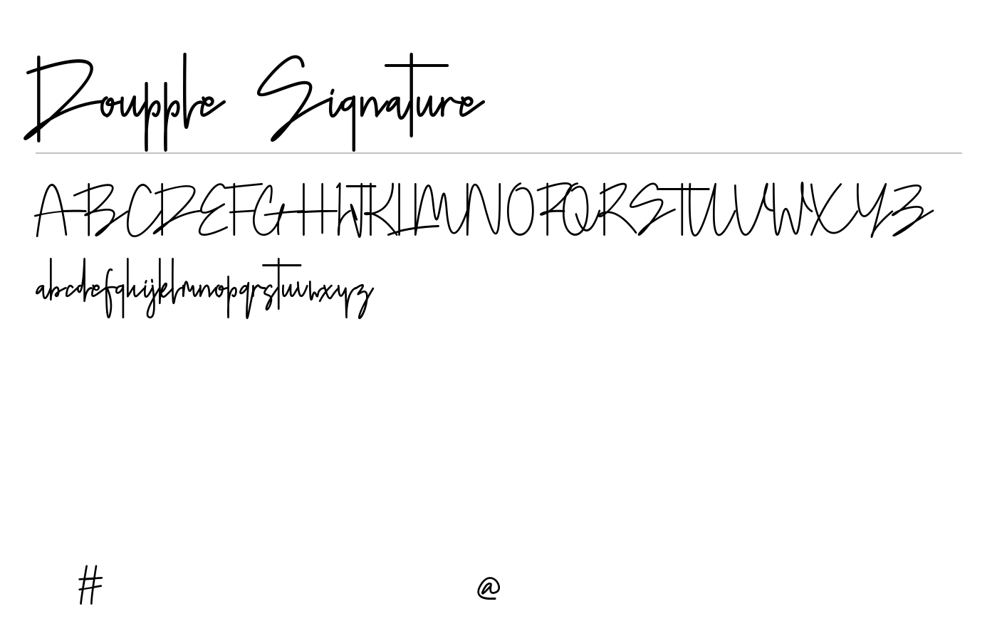 Doupple Signature Font preview