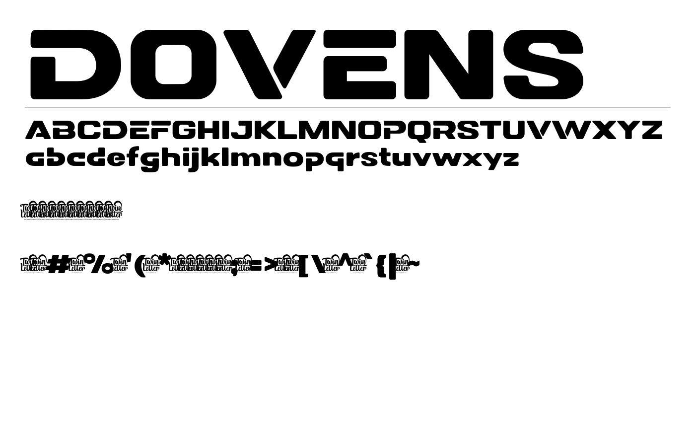 Dovens Font preview