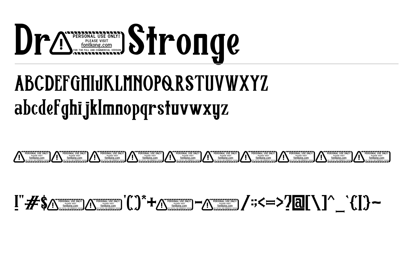 Dr. Stronge Font preview