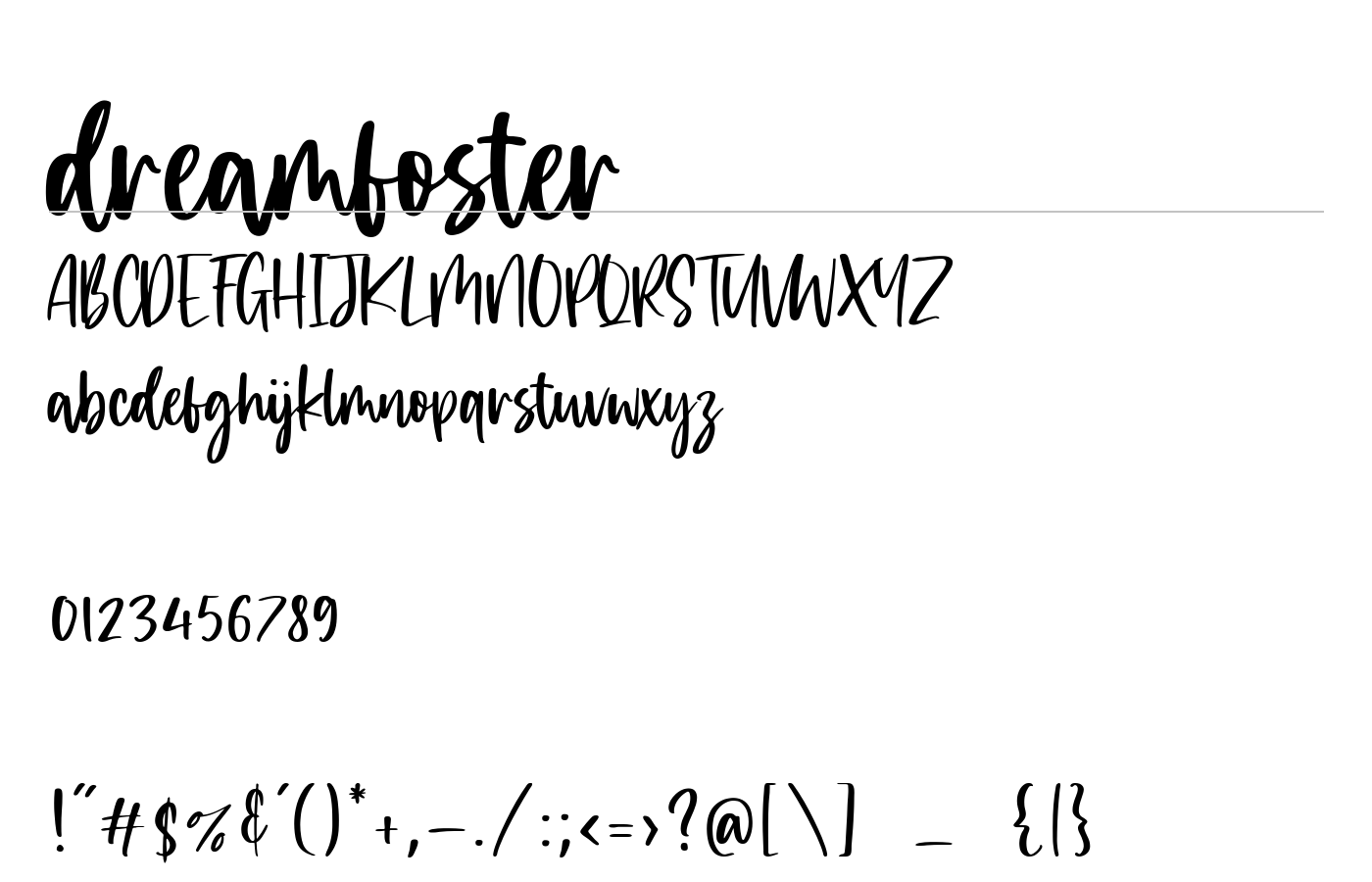 Dreamfoster Font preview