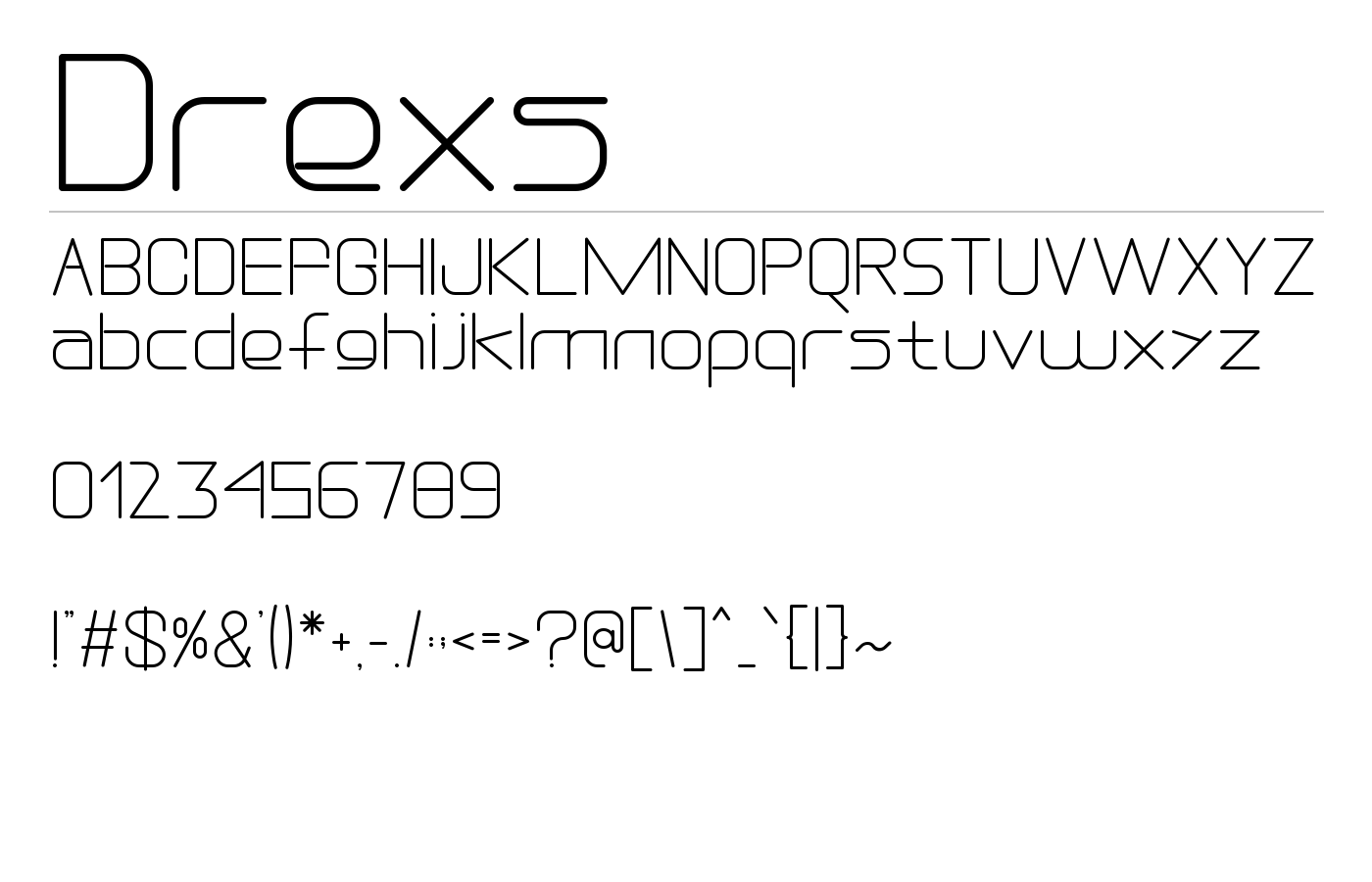 Drexs Font preview
