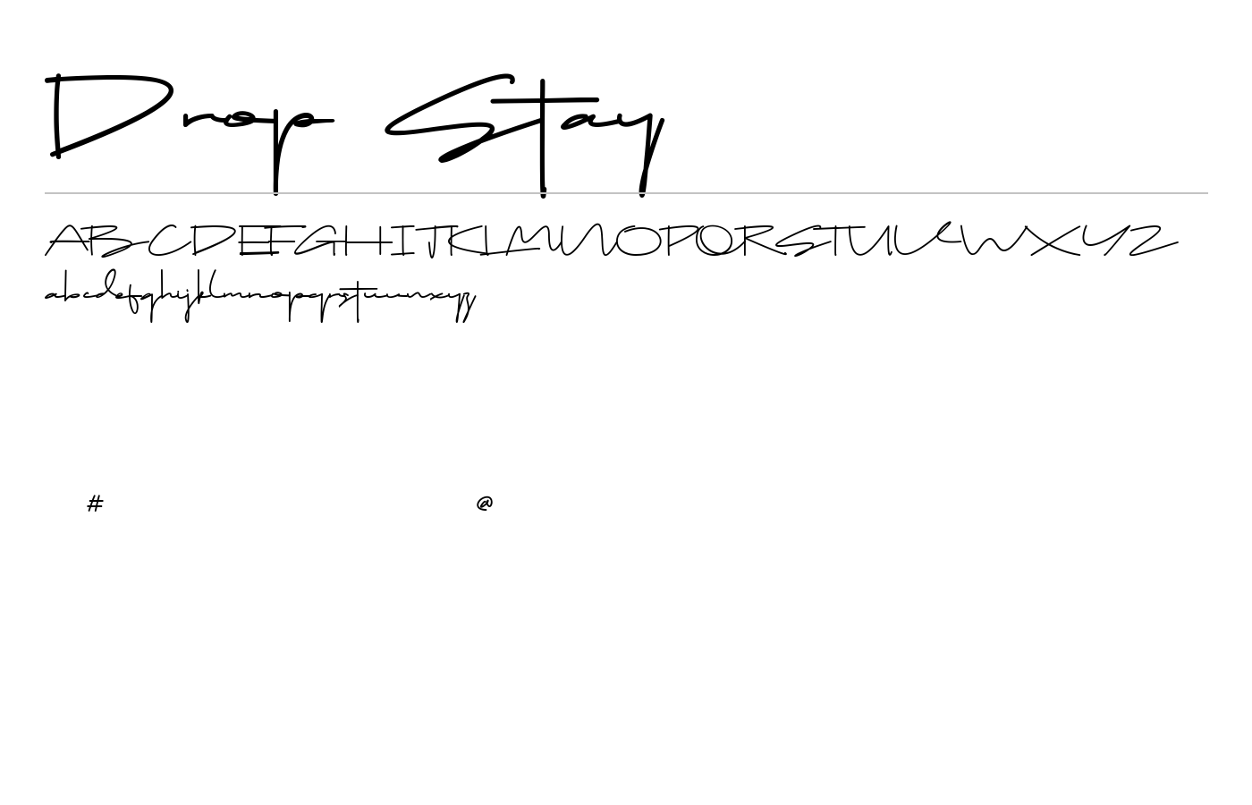 Drop Stay Font preview