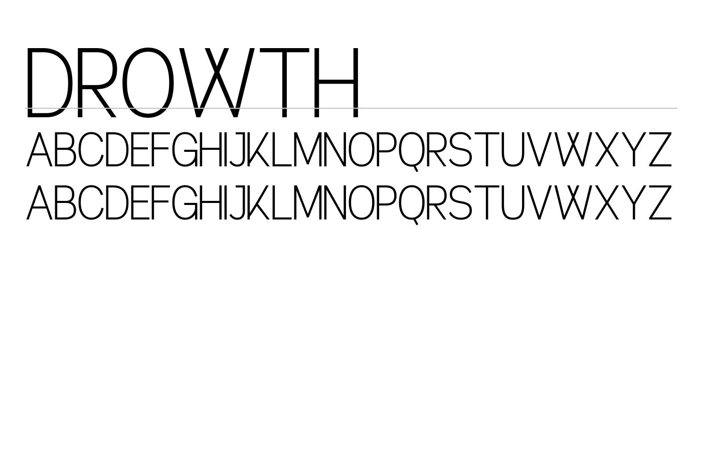 Drowth Font preview