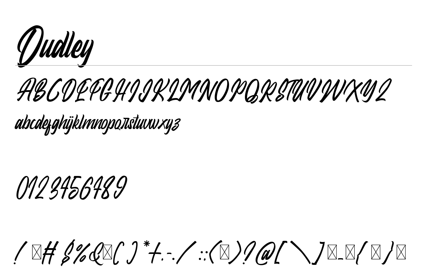 Dudley Font preview