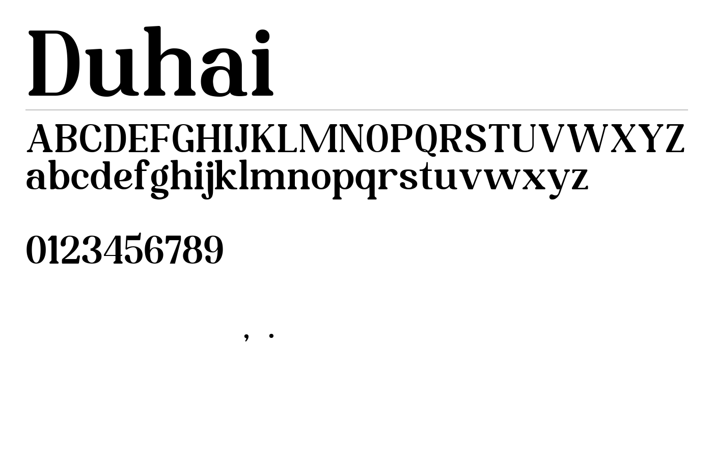 Duhai Font preview