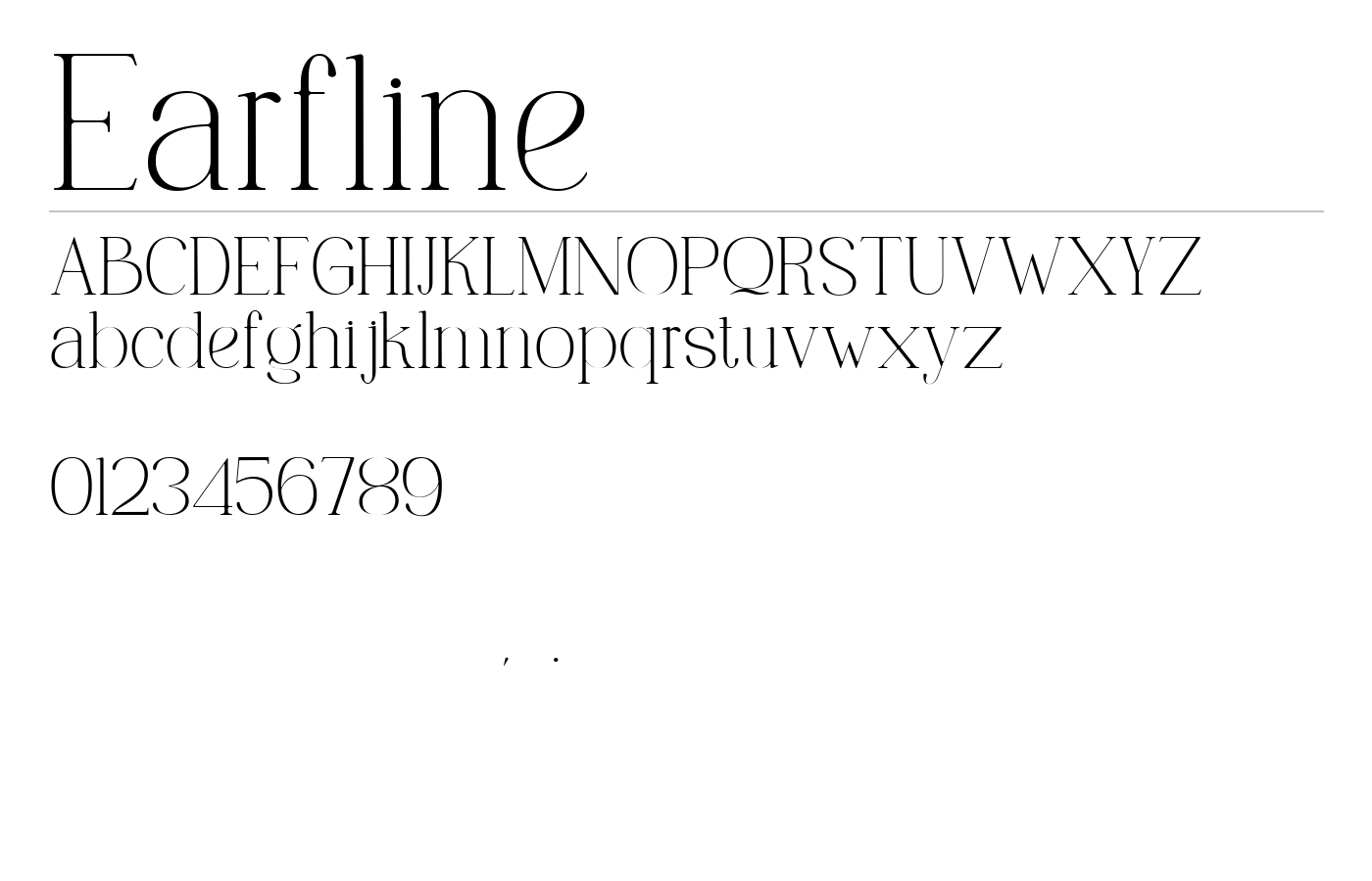 Earfline Font preview
