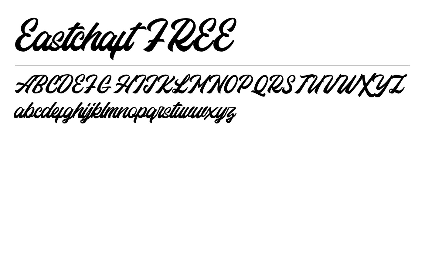Eastchaft Font preview
