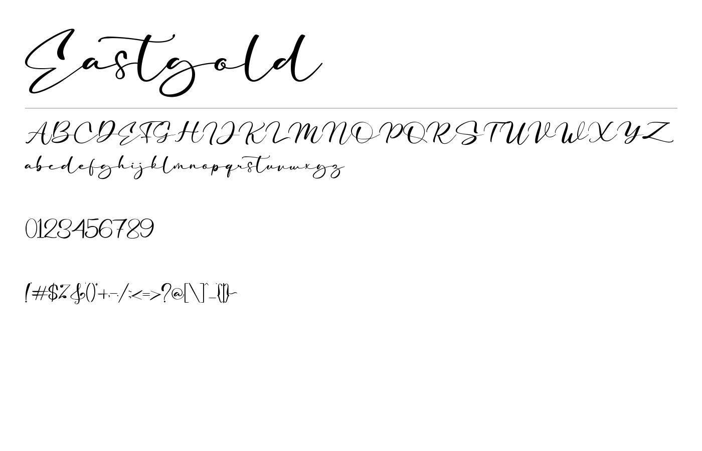 Eastgold Font preview