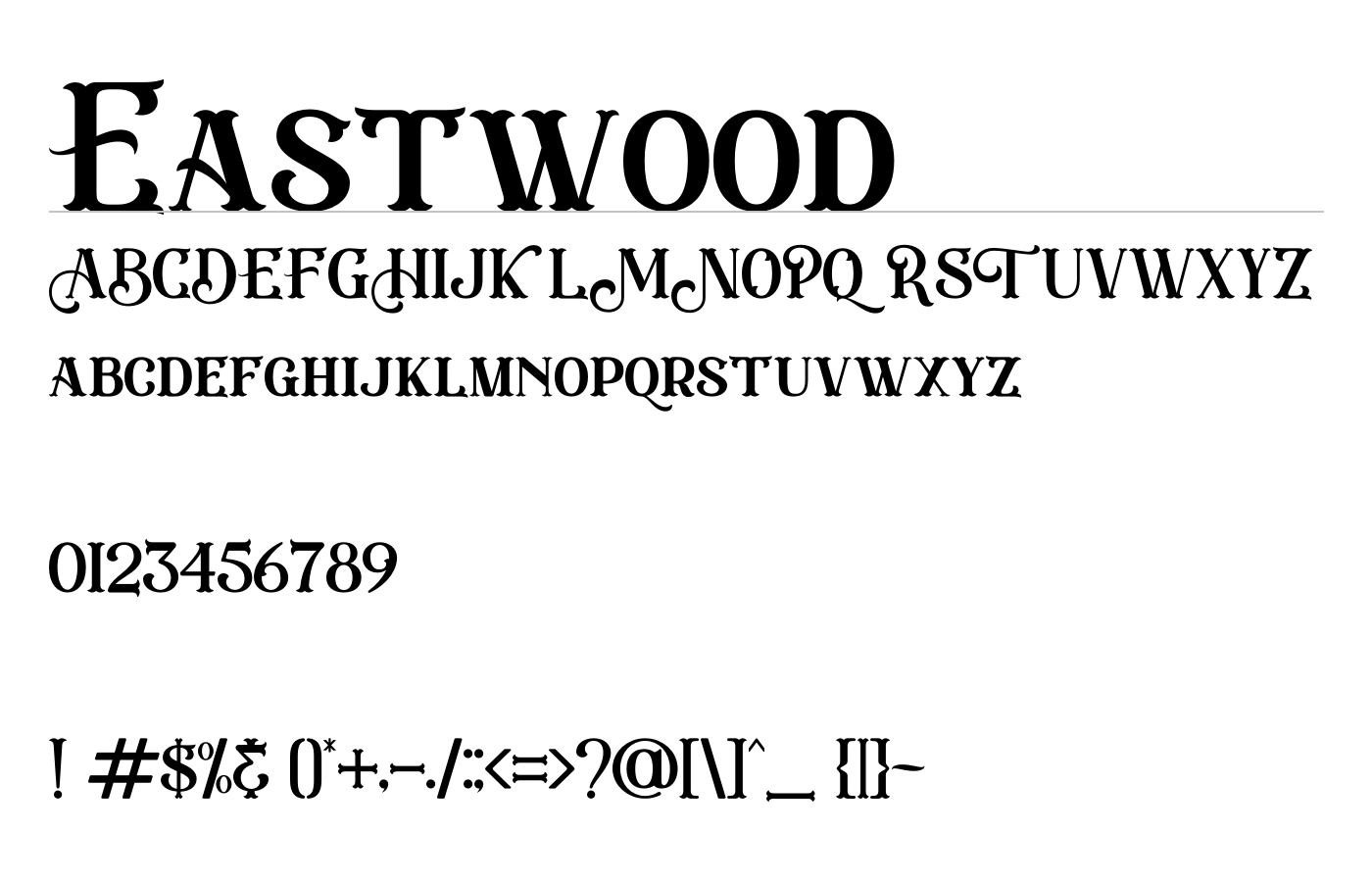 Eastwood Font preview