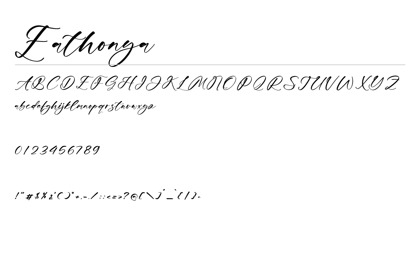 Eathonya Font preview