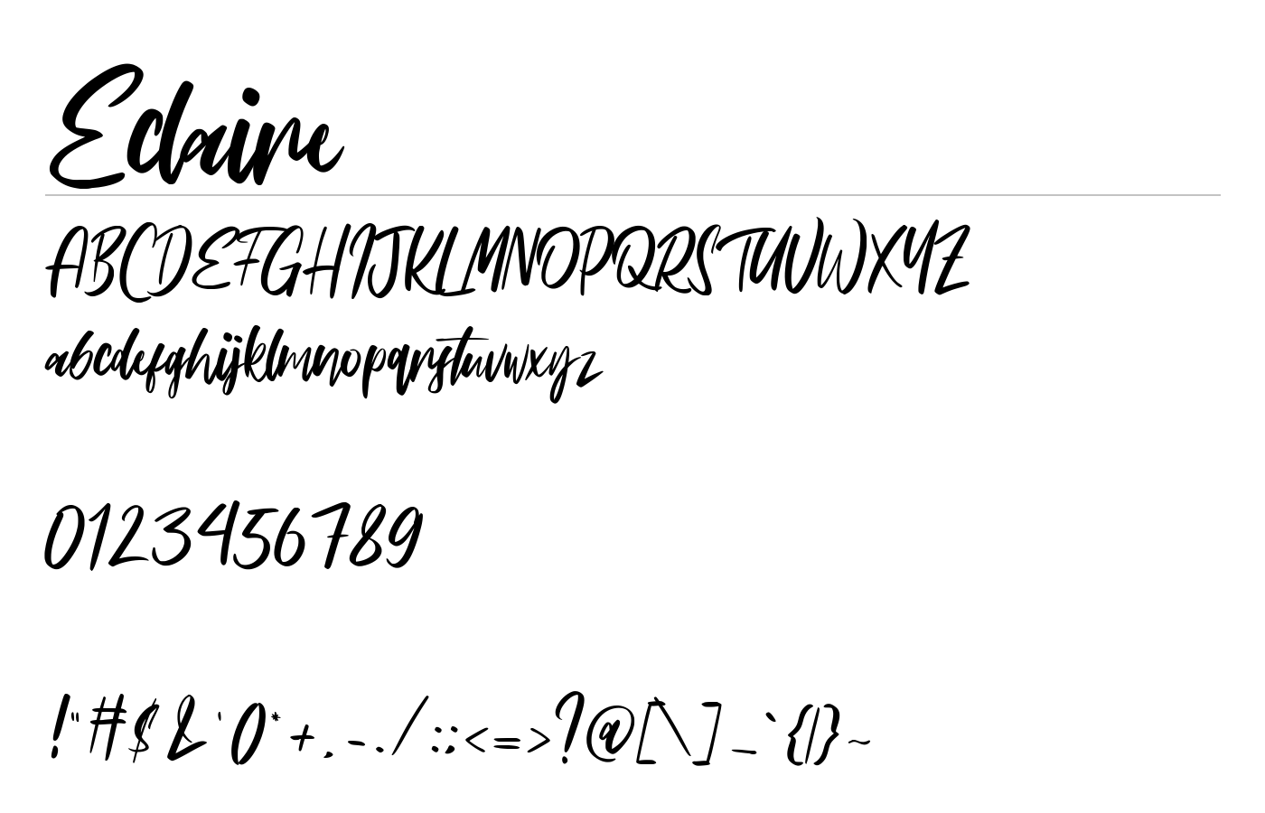 Eclaire Font preview