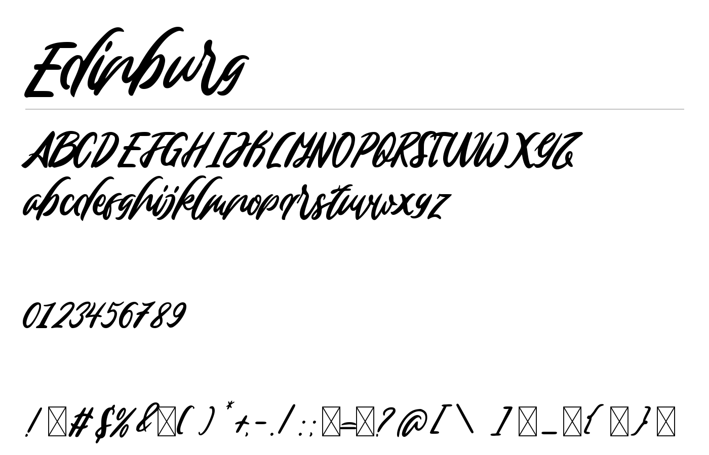 Edinburg Font preview