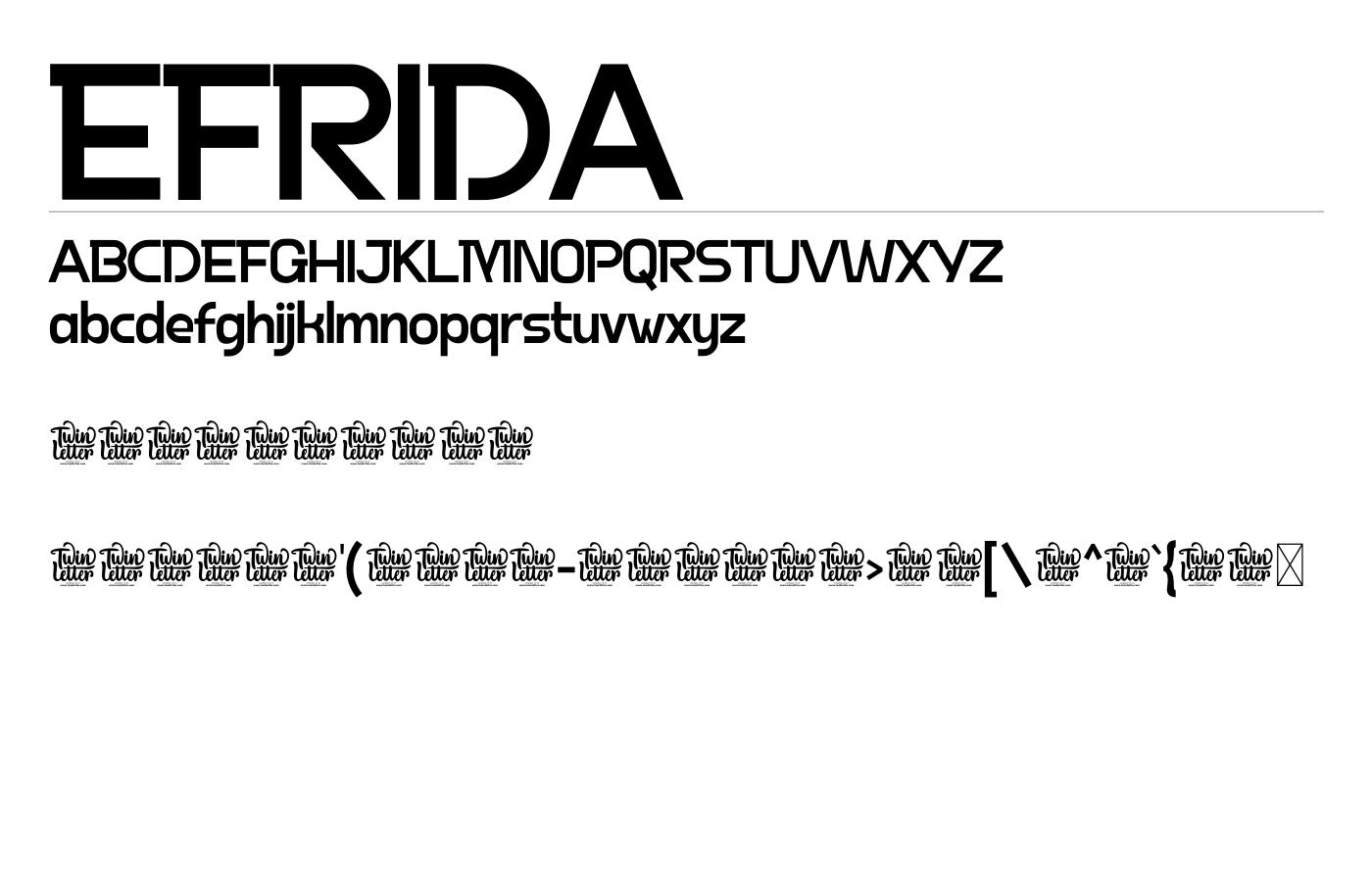 Efrida Font preview