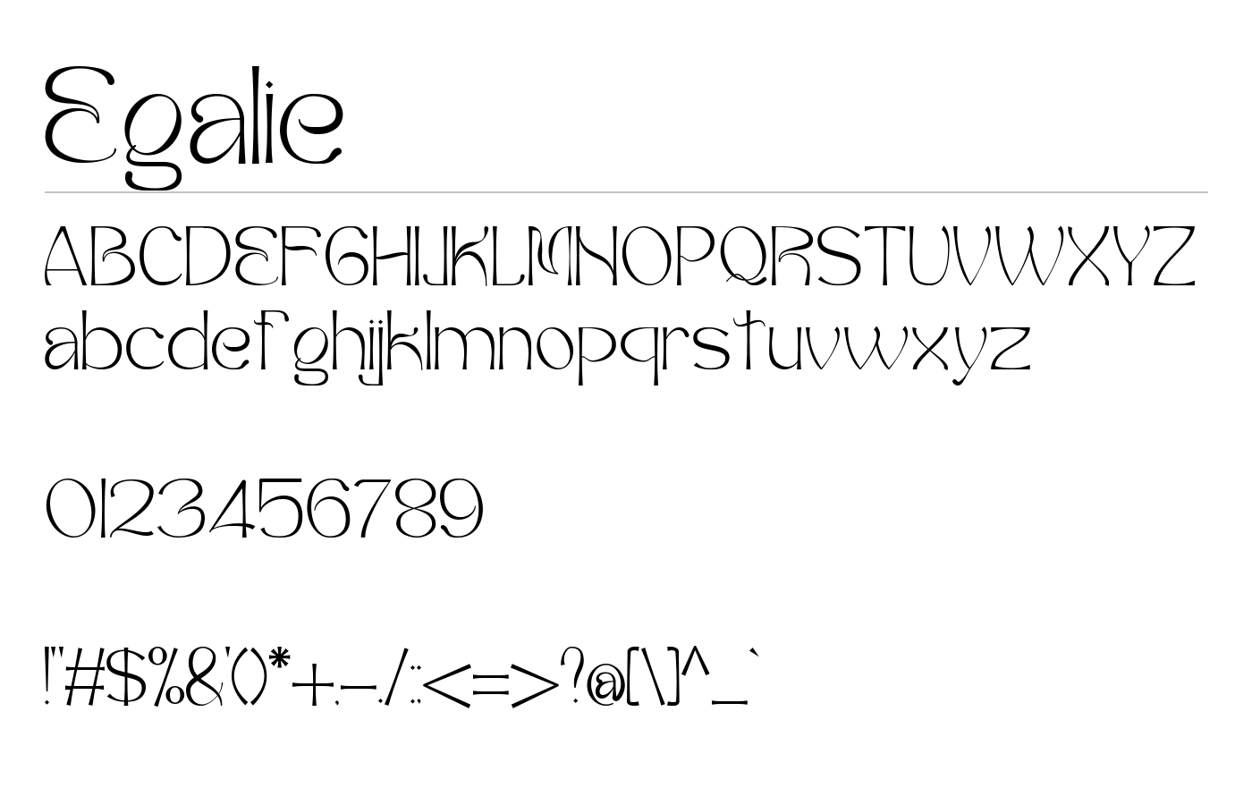 Egalie Font preview