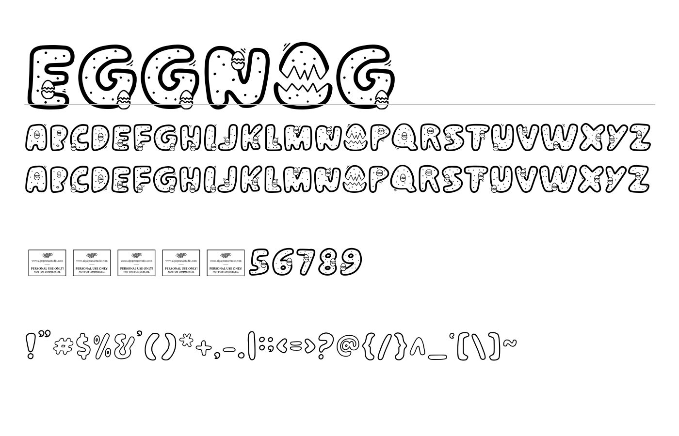 Eggnog Font preview