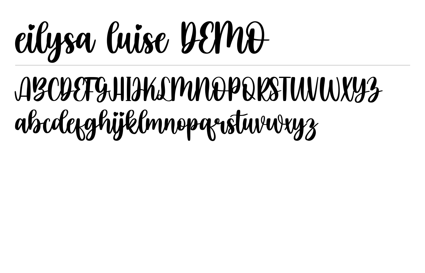 Eilysa Luise Font preview