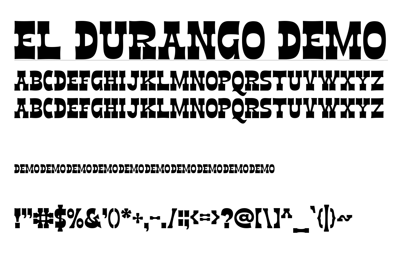 El Durango Font preview