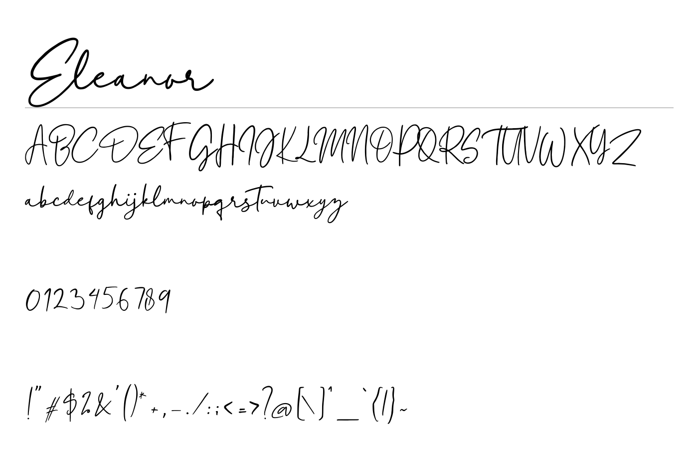 Eleanor Font preview