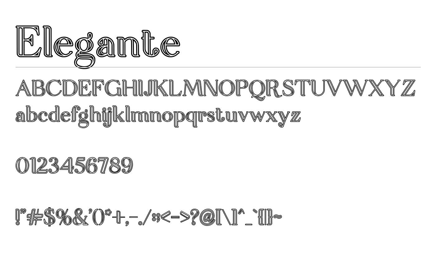 Elegante Font preview