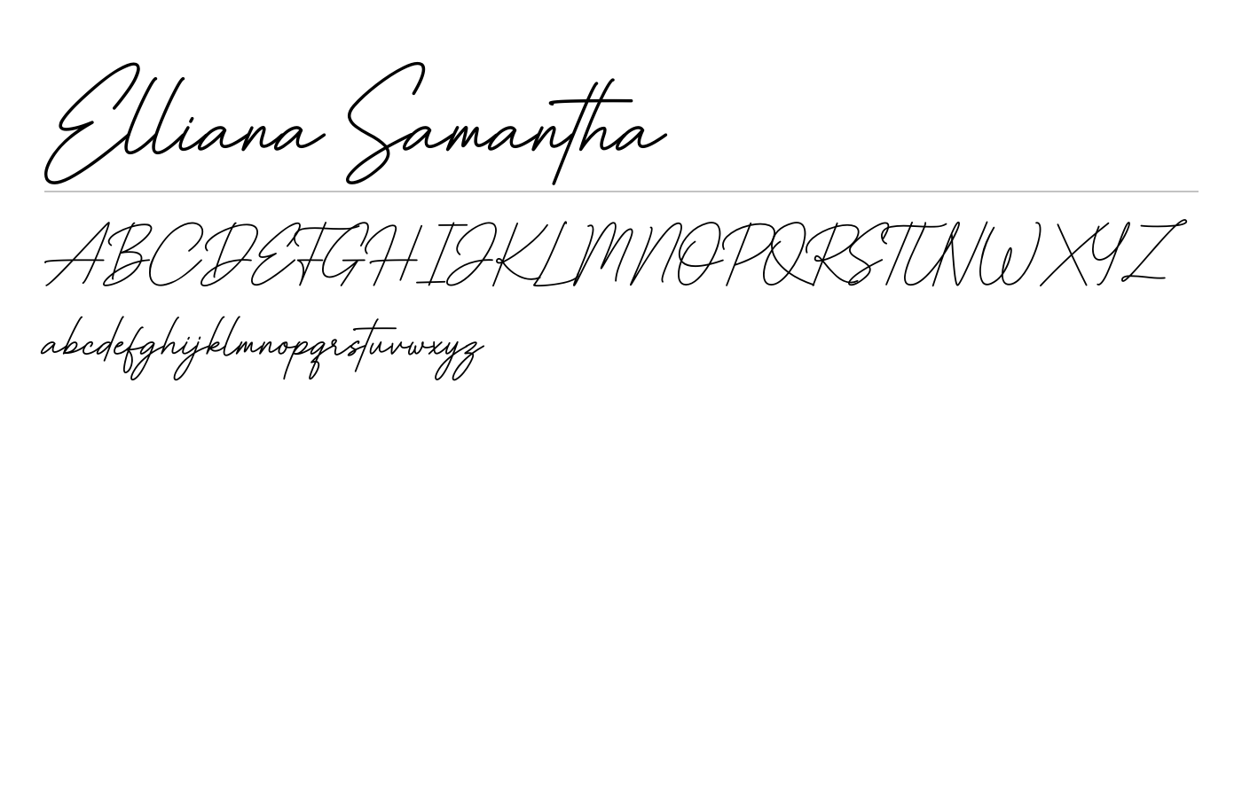 Elliana Samantha Font preview