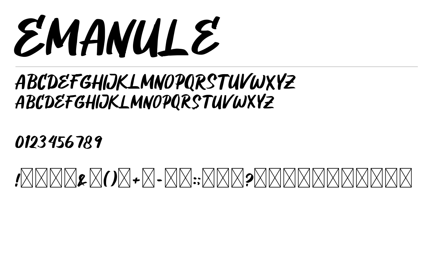 Emanule Font preview
