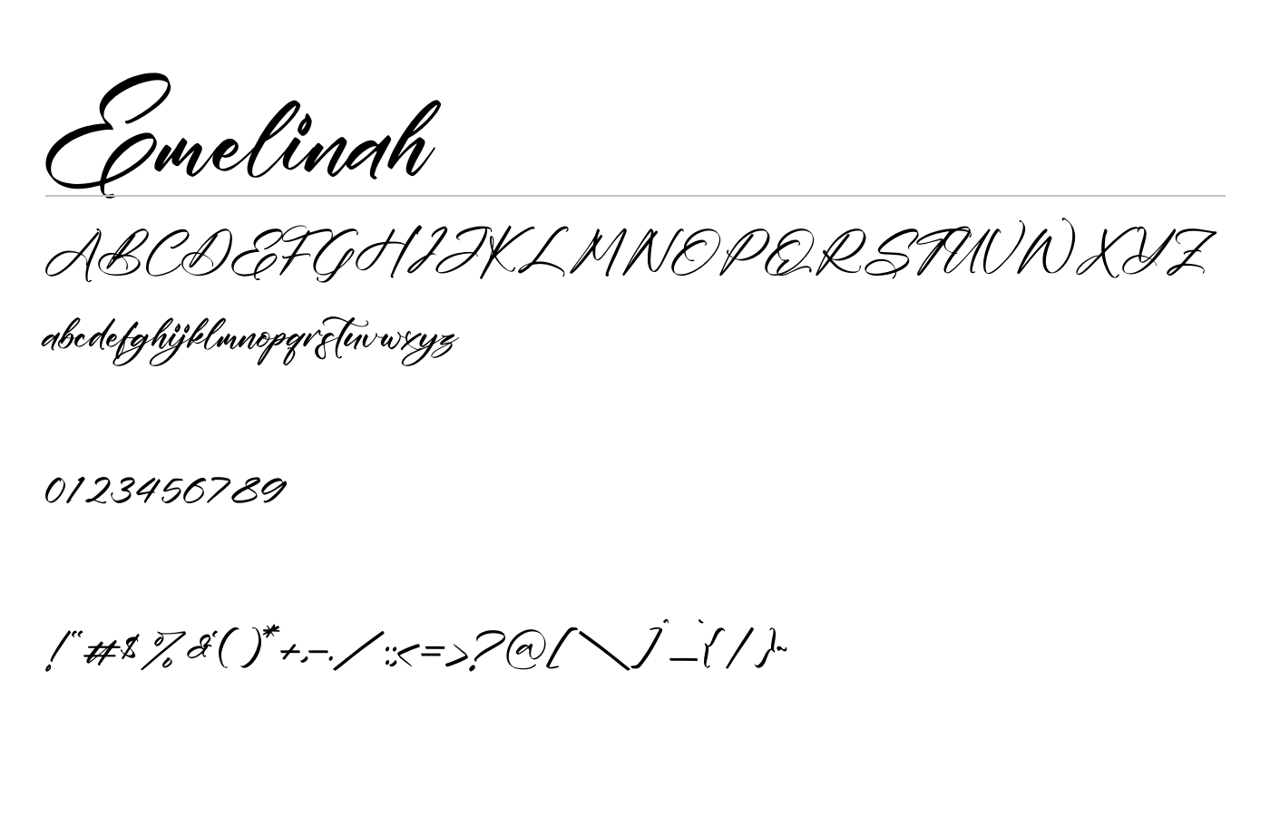 Emelinah Font preview