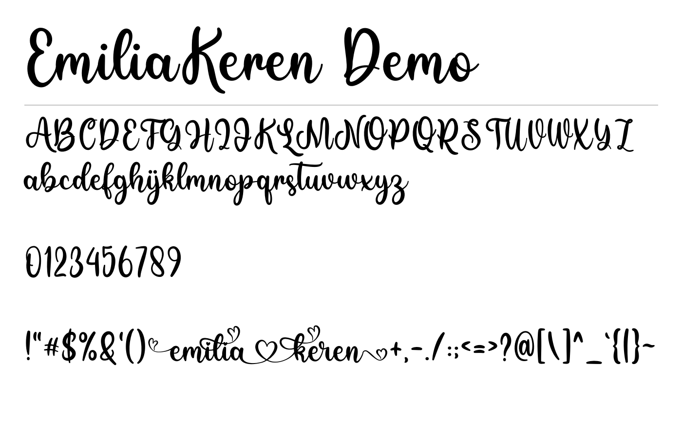 Emilia Keren Font preview
