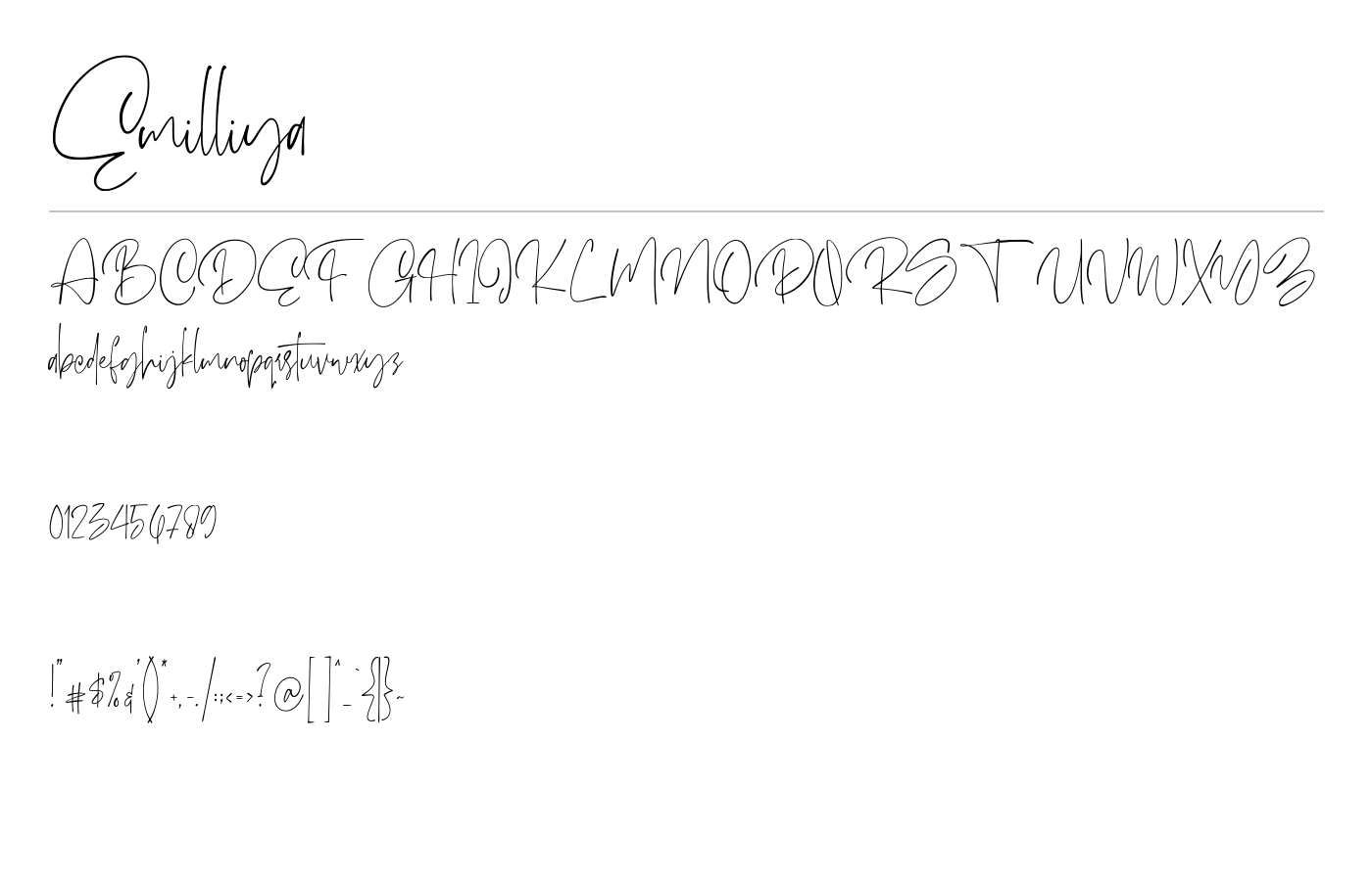 Emilliya Font preview