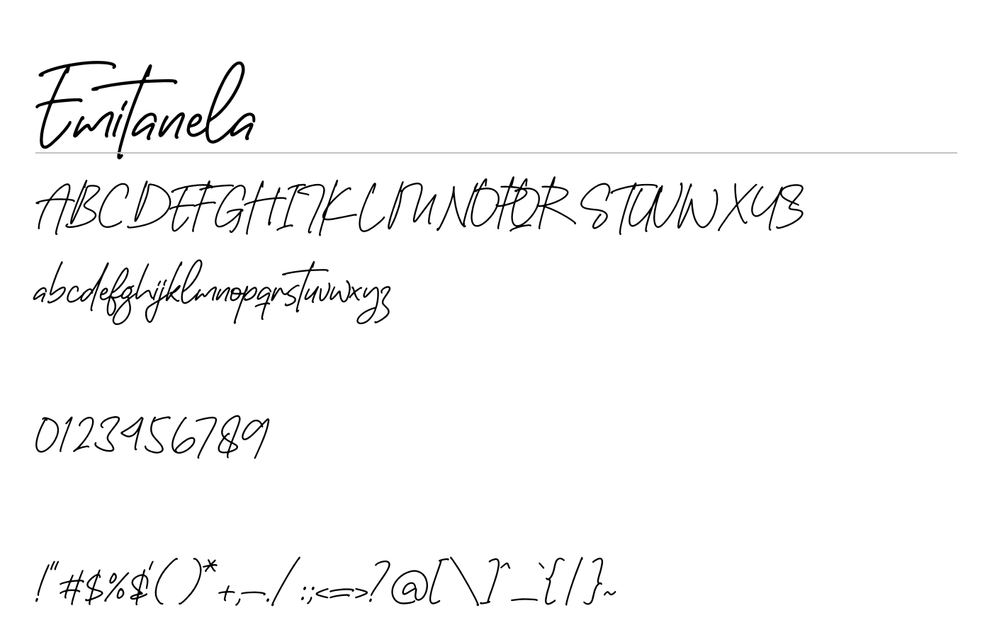 Emitanela Font preview