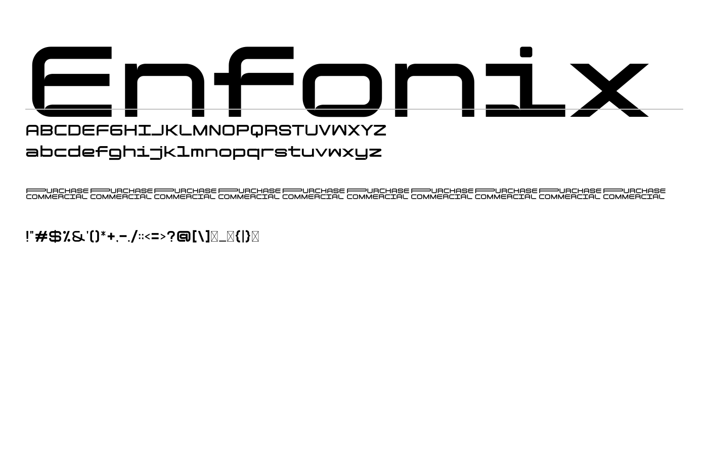 Enfonix Font preview