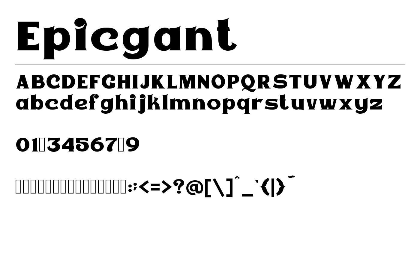 Epicgant Font preview