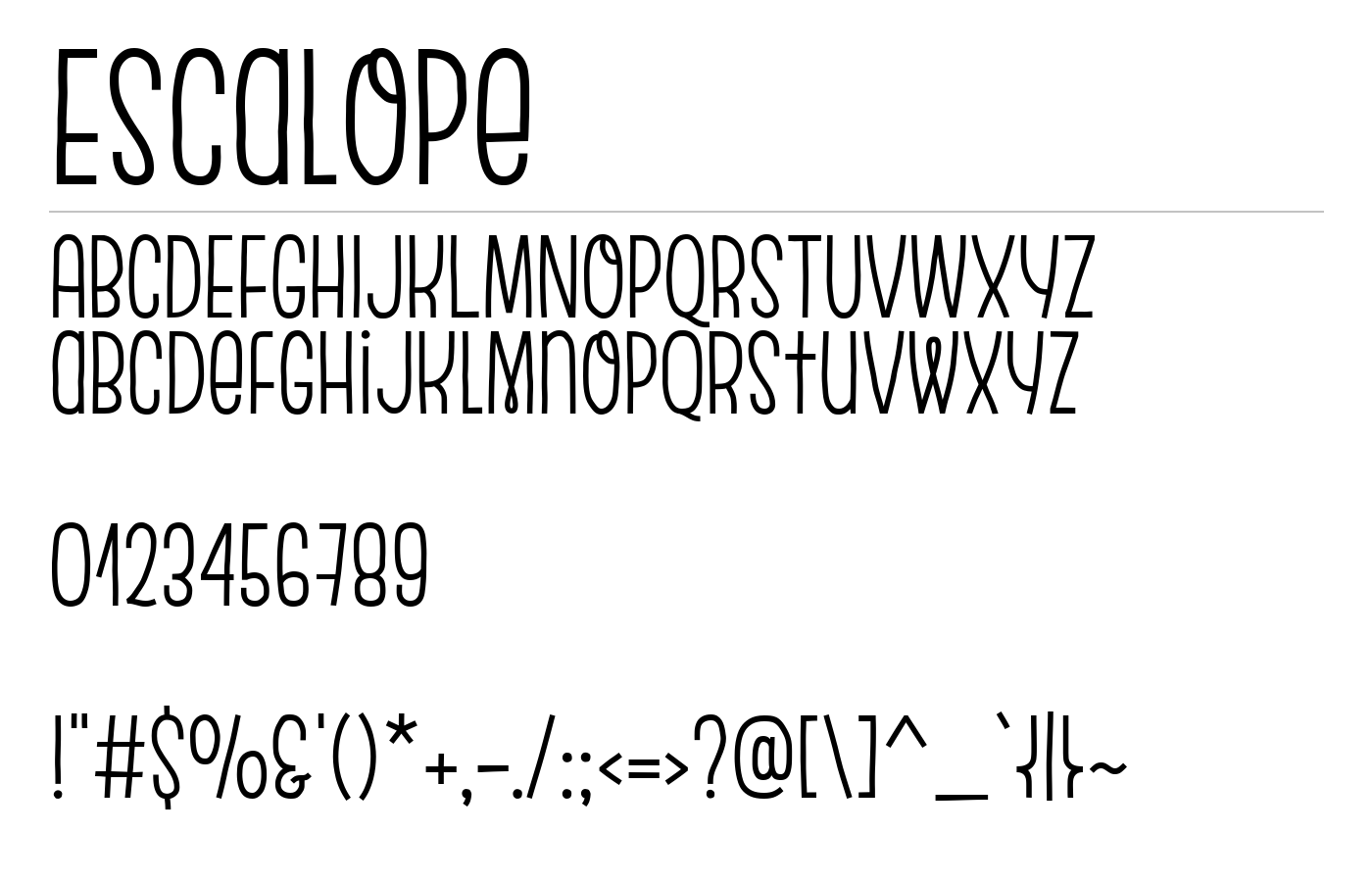 Escalope Typeface Family preview