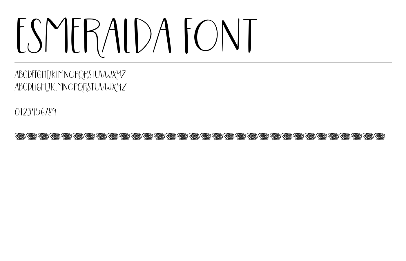Esmeralda Font preview