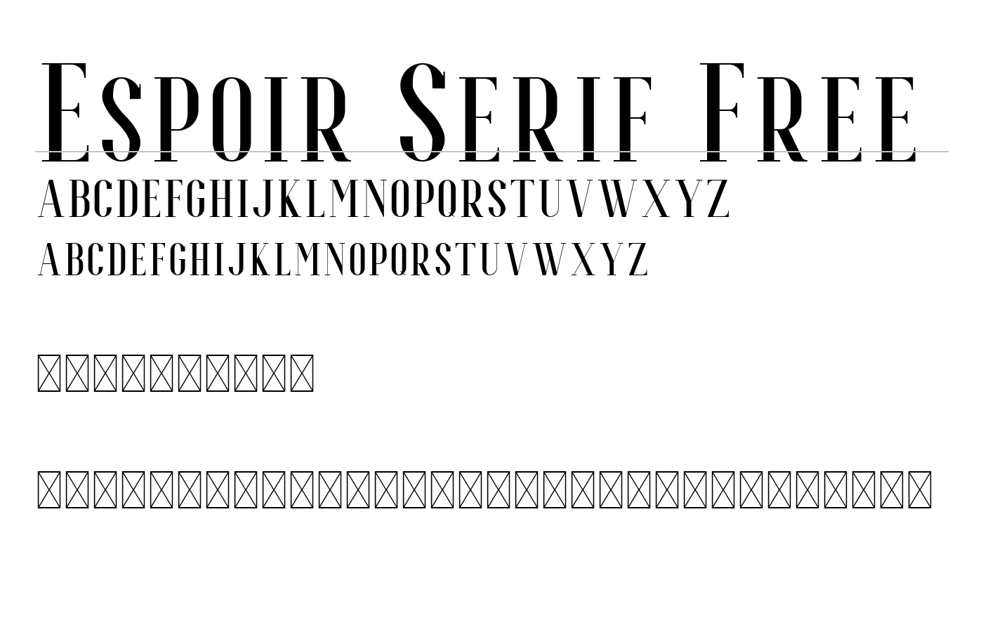 Espoir Serif Font preview