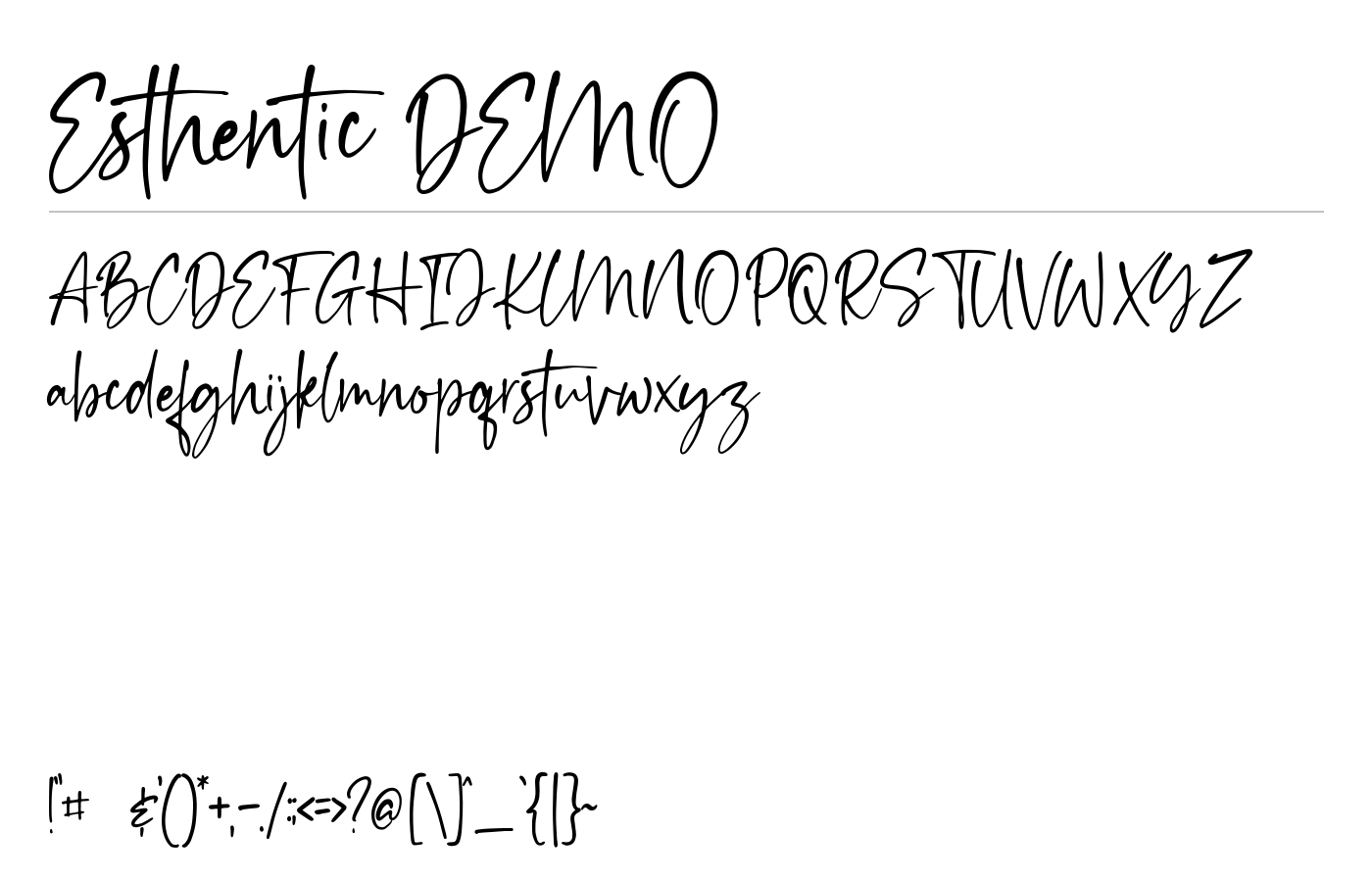 Esthentic Font preview