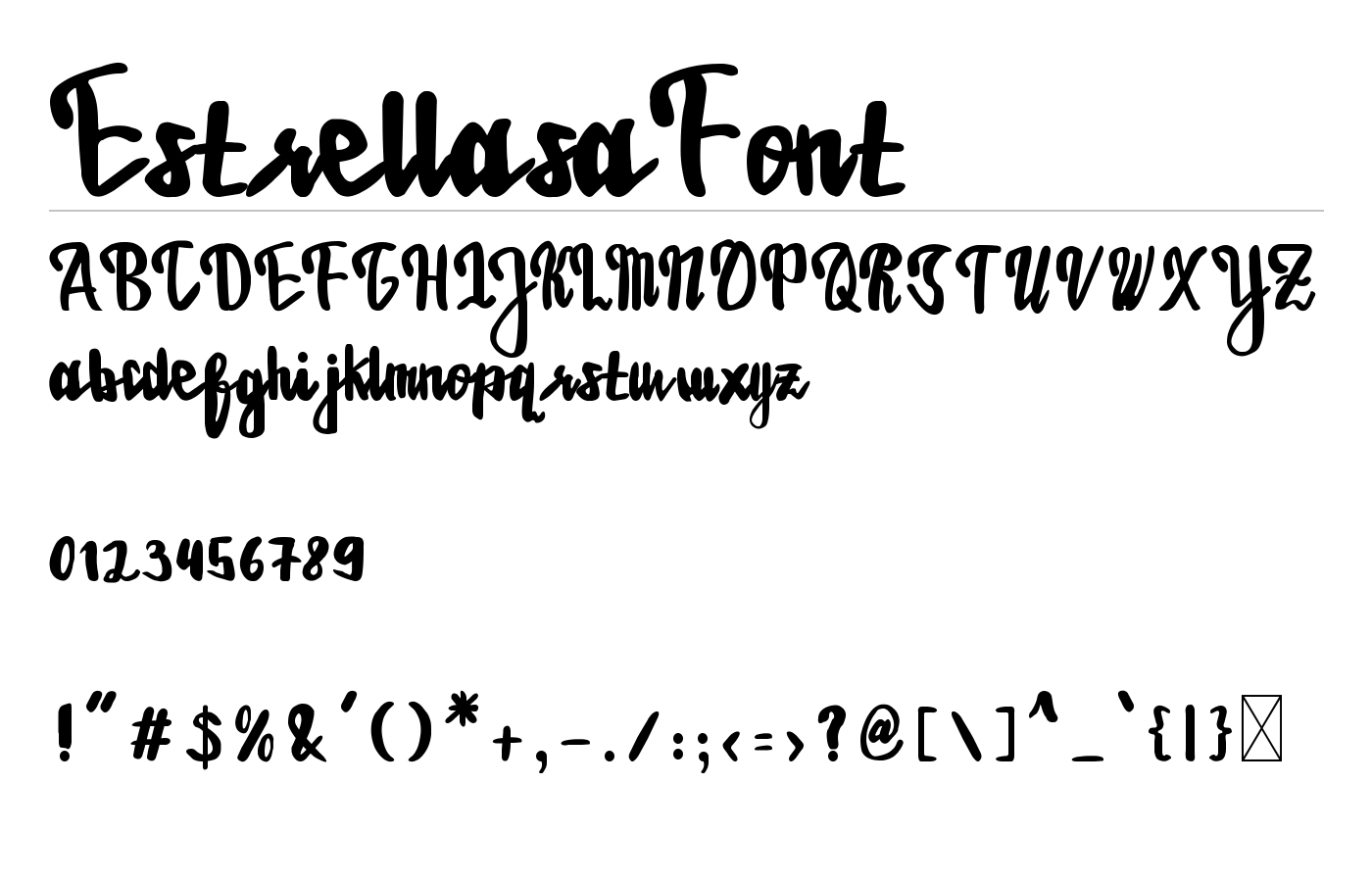 Estrellasa Modern Script Font preview